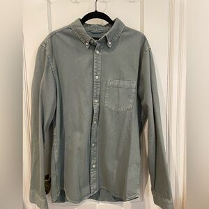 Zara Men's Light Green/Sage Button up
